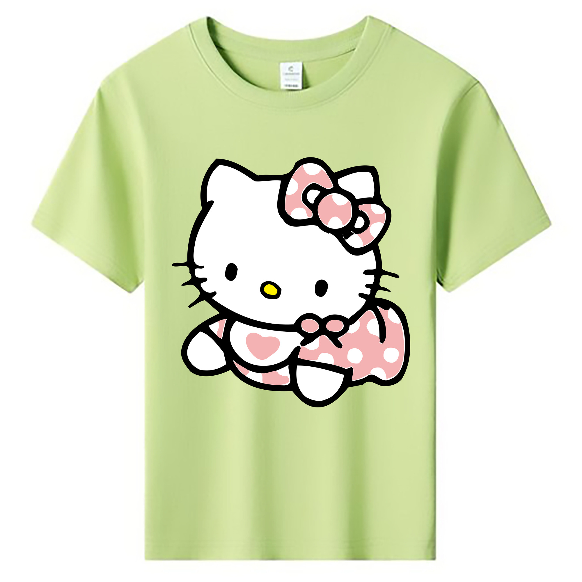 （画像用） Hello Kitty ハローキティ 綿100％キッズTシャツ（フロントプリント）